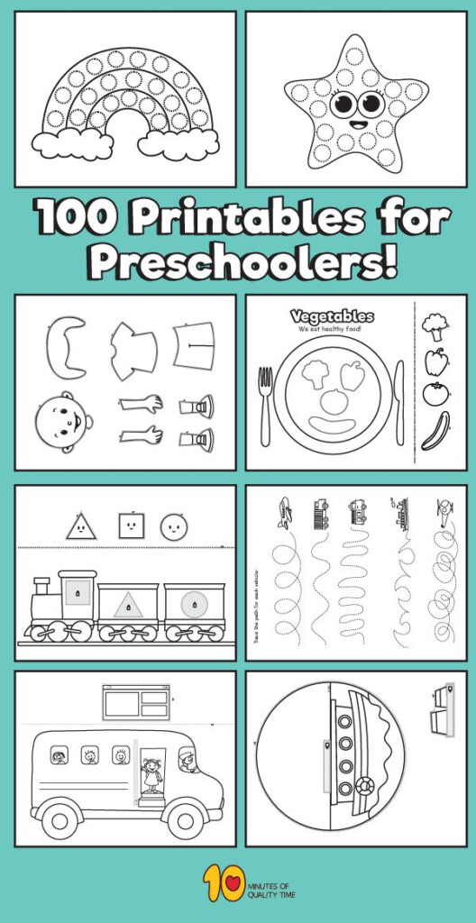 100 Printables For Preschoolers Preschool Preschool Fun Fun 