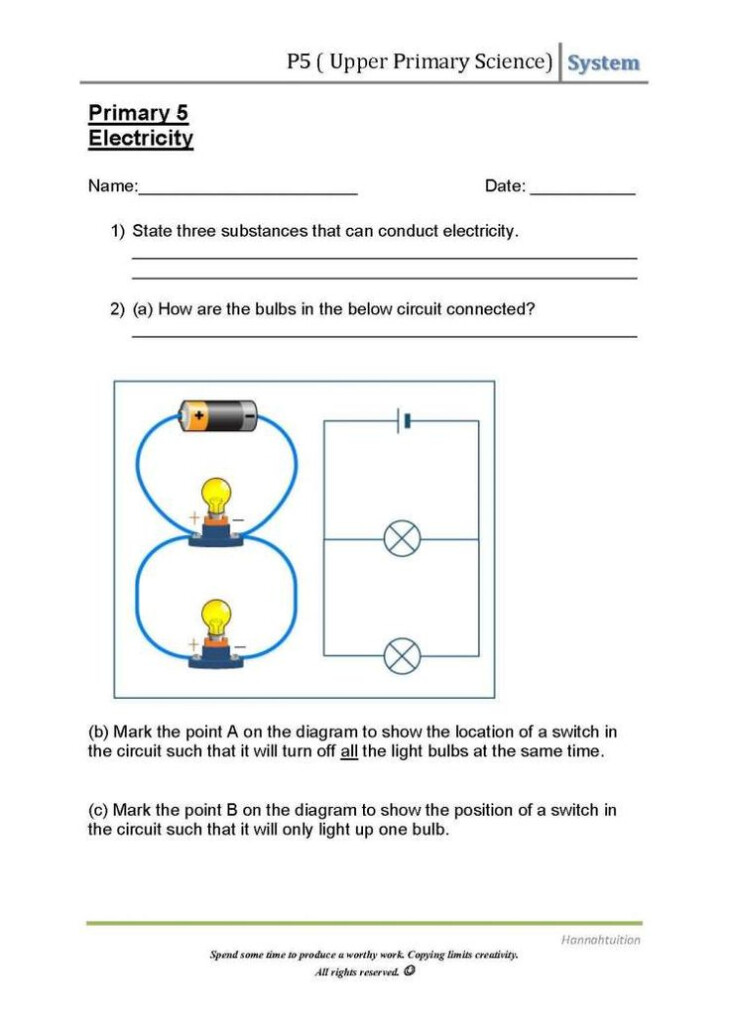 16 Simple Circuit Worksheet 4Th Grade In 2020 Electric Circuit 