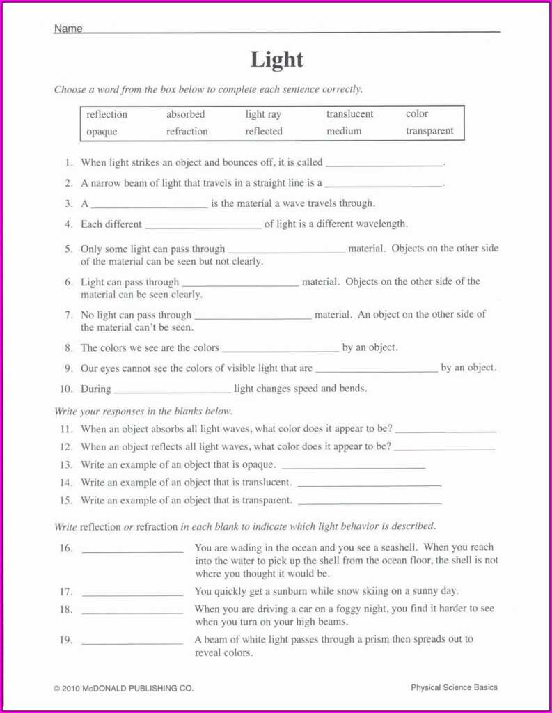 20 7th Grade Science Worksheets Worksheet From Home