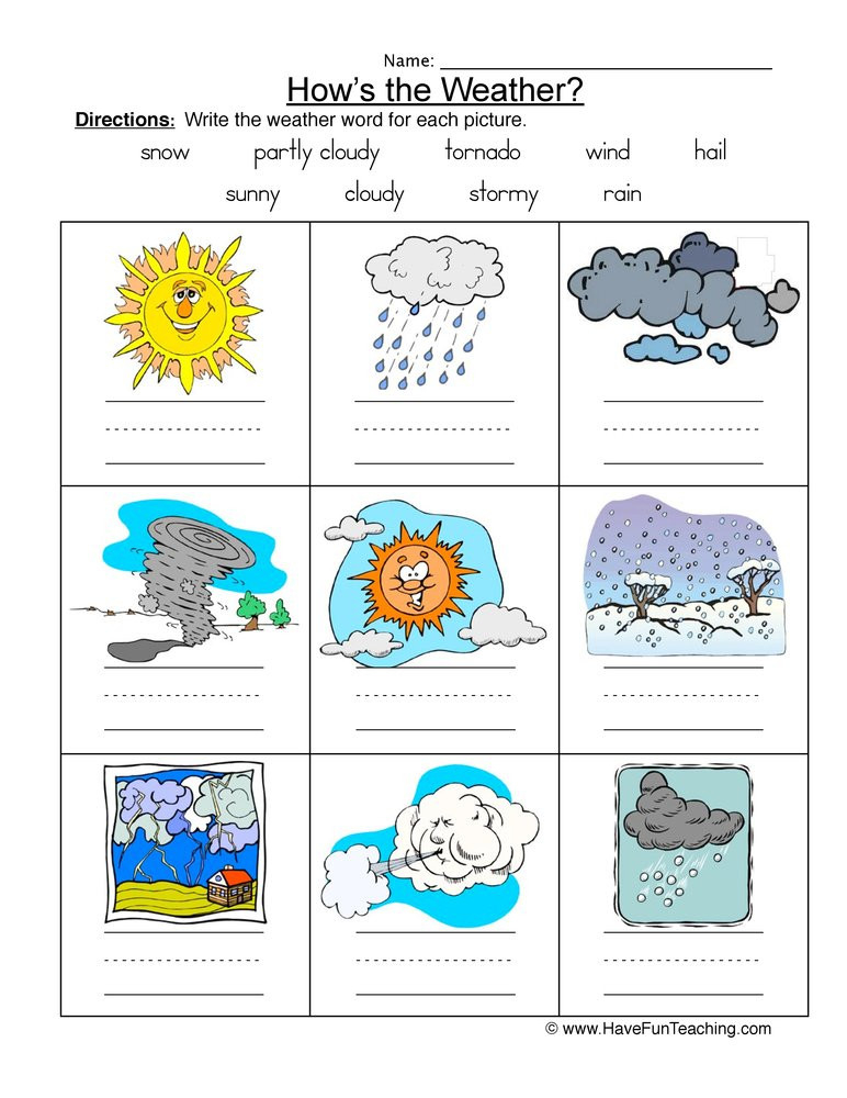 20 Weather Worksheets For 2nd Grade Simple Template Design