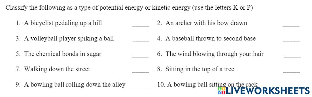 27 Introduction To Energy Worksheet Answers Worksheet Information