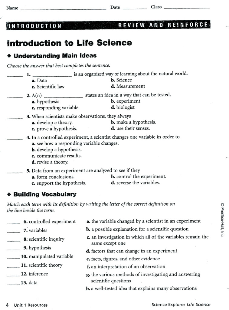 29 Introduction To Life Science Worksheet Free Worksheet Spreadsheet