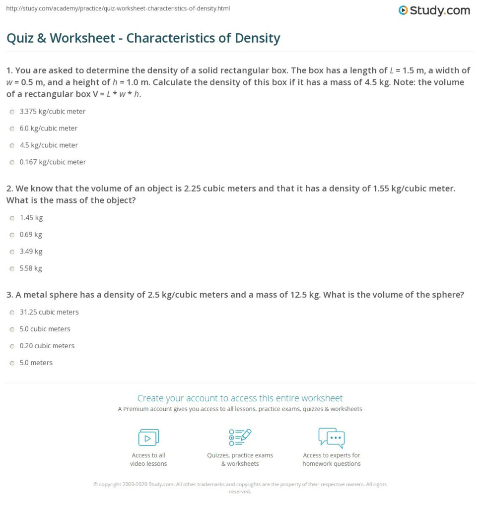 30 Science 8 Density Calculations Worksheet Education Template