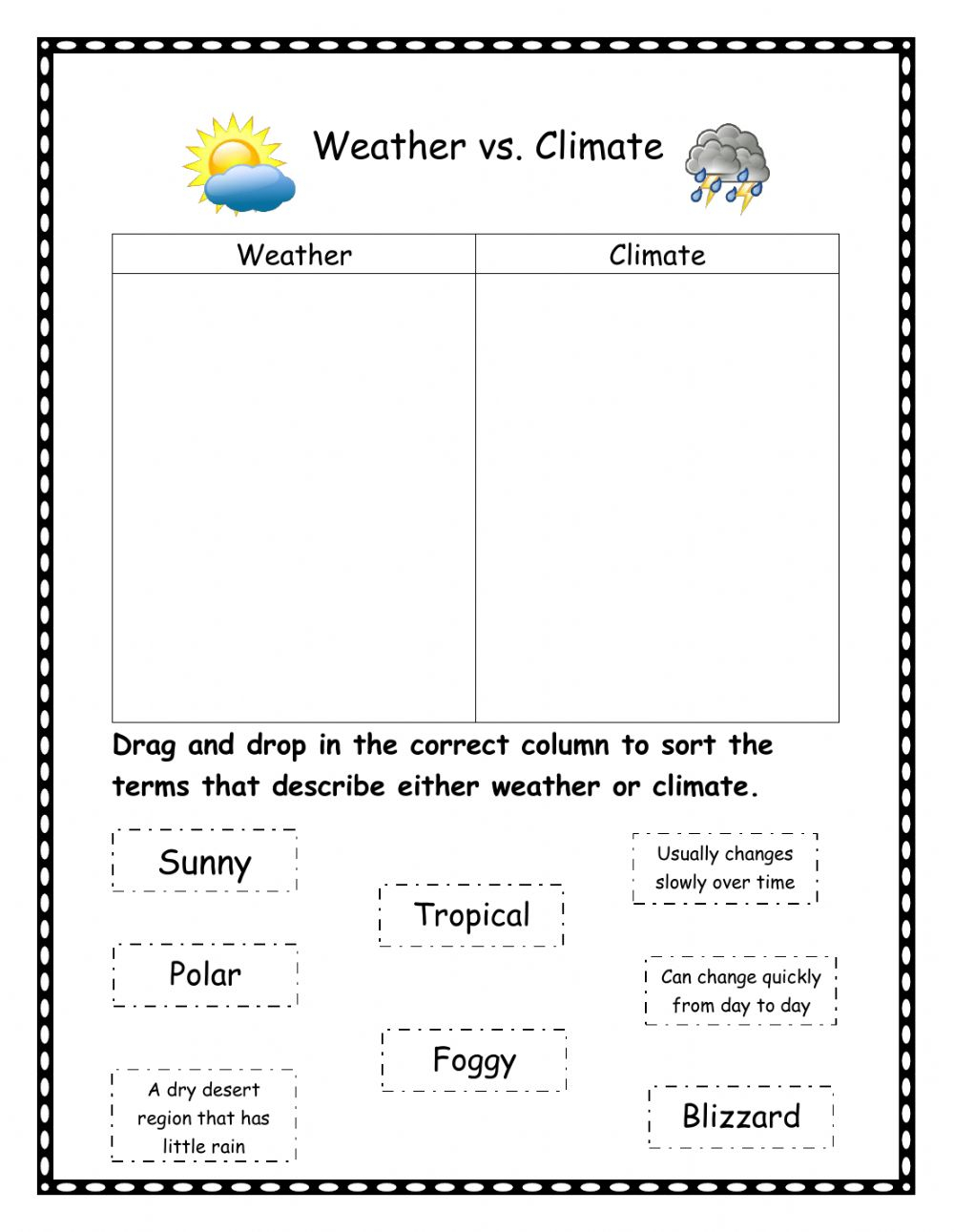 35 Weather Vs Climate Worksheet Worksheet Source 2021