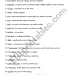 3rd Grade Science Words ESL Worksheet By Donbas