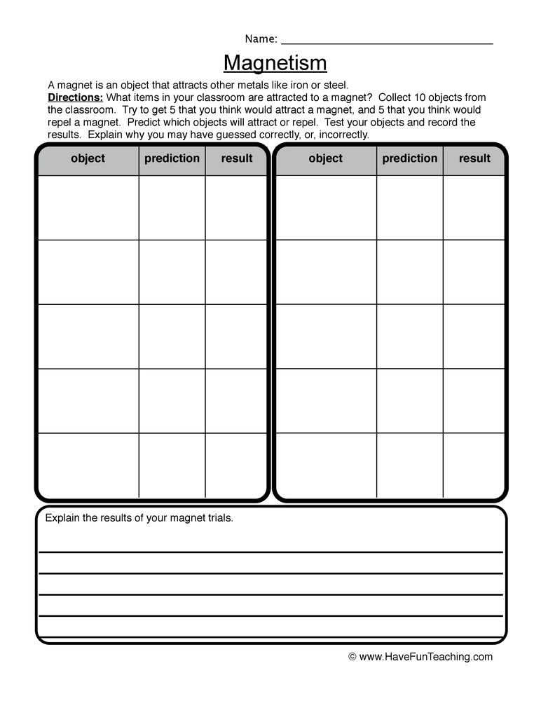 4th Grade Science Force And Motion Worksheets Force And Motion 