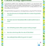 4th Grade Writing A Hypothesis Worksheet AdiPurwanto