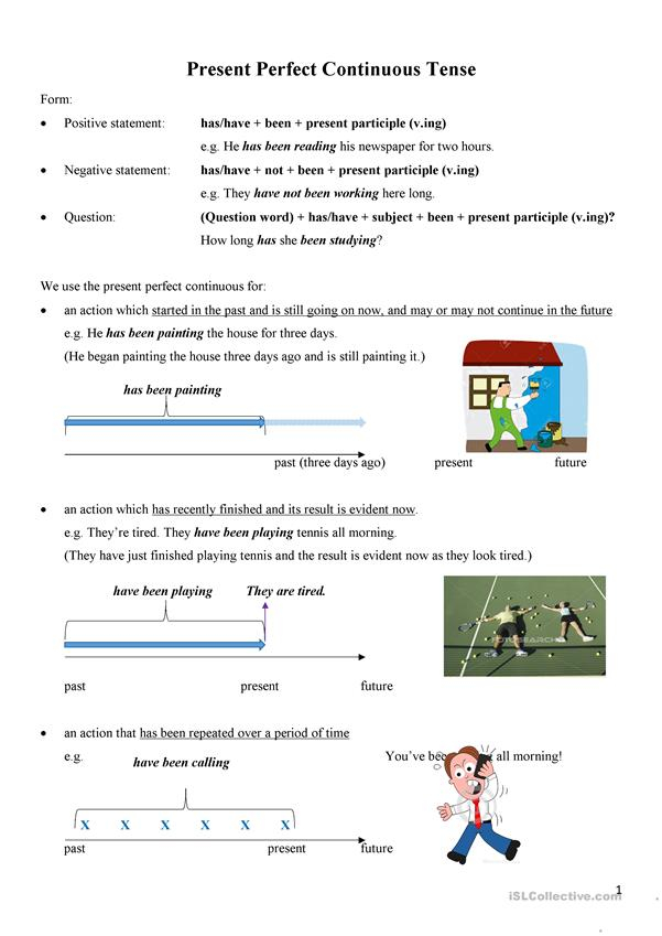 53 Free Present Perfect Continuous Worksheets 3A9