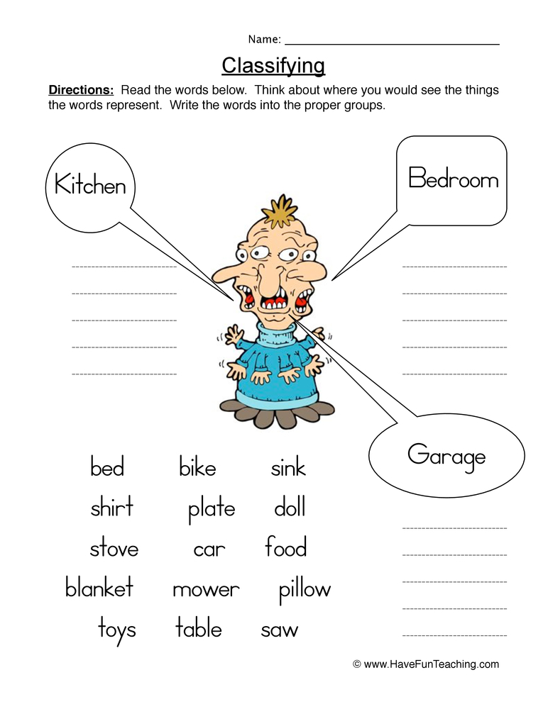 6th Grade Classification Worksheets 6th Grade Classification 