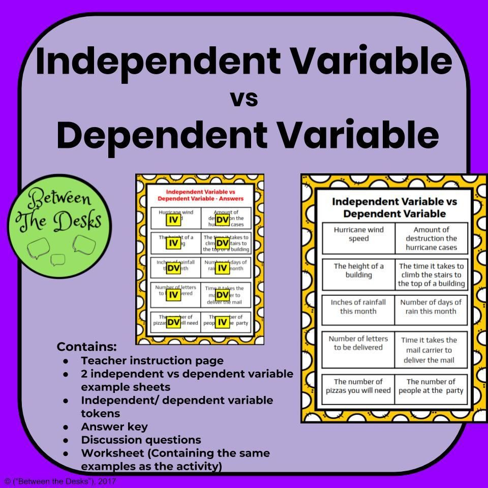 6th Grade Independent And Dependent Variables Worksheet Worksheet