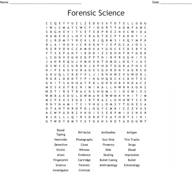 8 Forensic Science A To Z Challenge Worksheet Answers Science Words