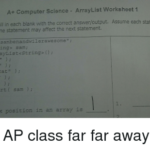 A Computer Science ArrayList Worksheet 1 DIRECTIONS Fill In Each