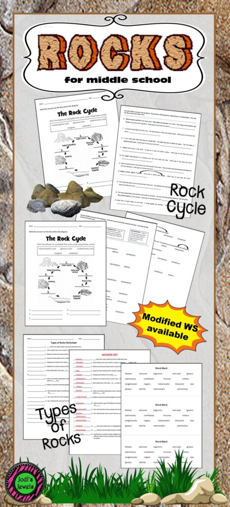 Add Worksheets About Types Of Rocks And The Rock Cycle To Your Earth 