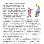 Amy Goes To First Grade Reading Comprehension Worksheet Have Fun Teaching
