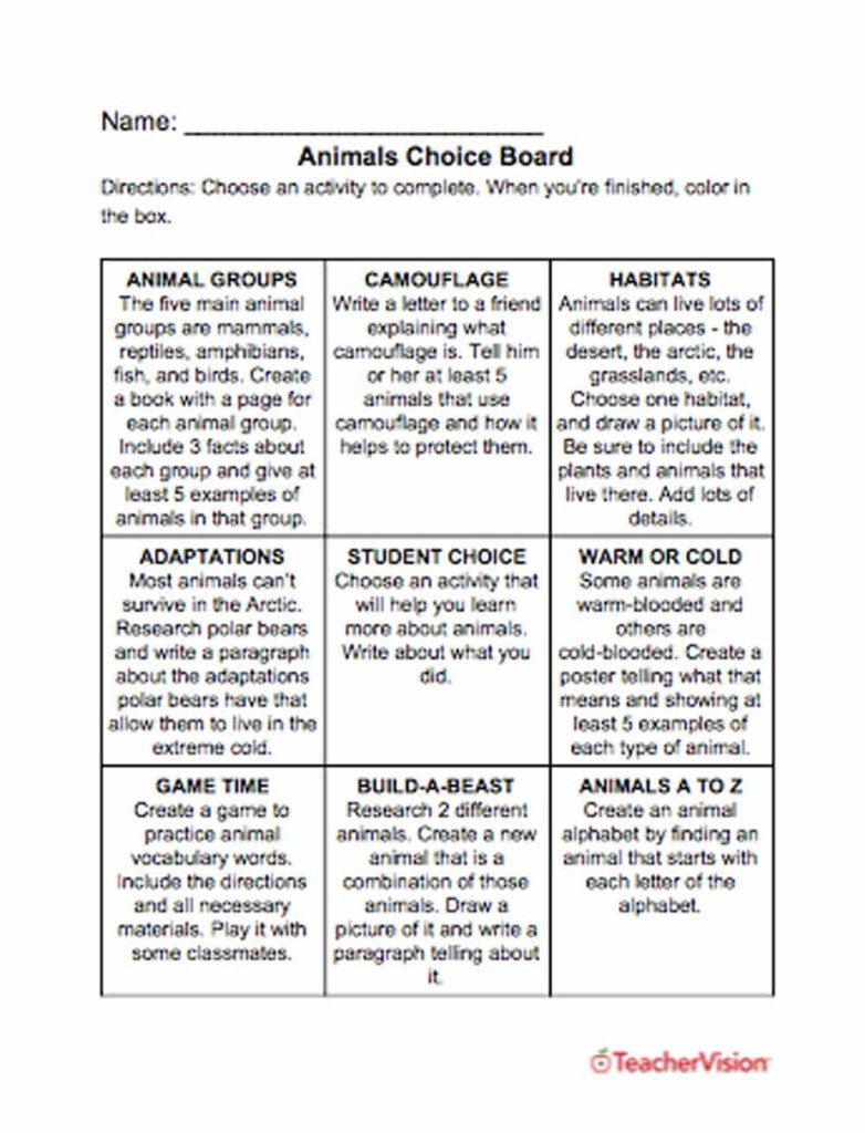 Animals Printables Lessons And Activities Grades K 12 TeacherVision