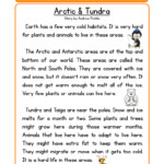 Arctic Tundra Life Science Reading Comprehension Worksheet Have Fun