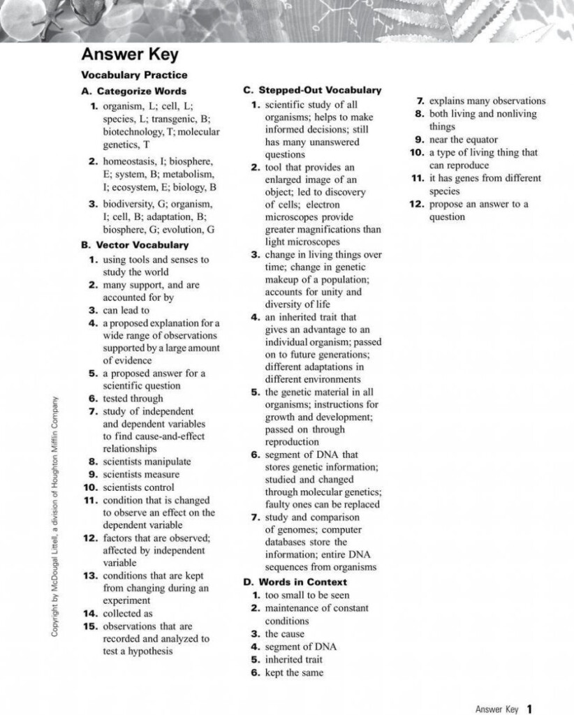 Bill Nye Genes Worksheet Answers Chapter 4 Cells And Energy Vocabulary 