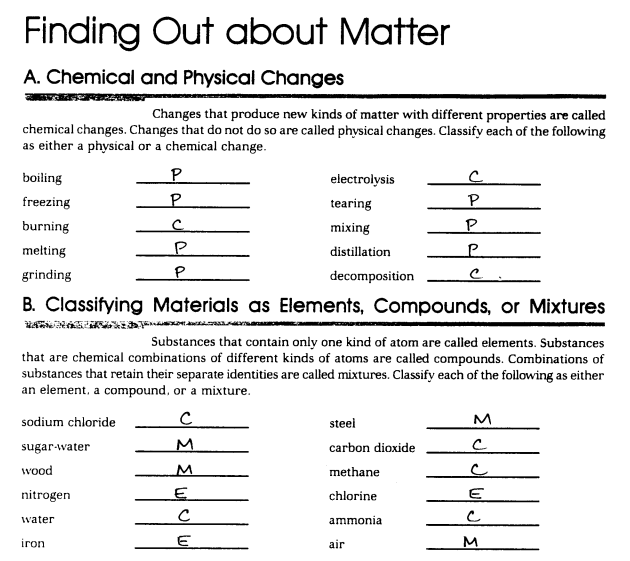 Ch 2 Review Worksheet Answers Killarney Science