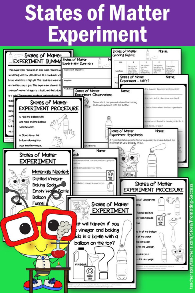 Changing States Of Matter Worksheets Physical Properties Of Matter 