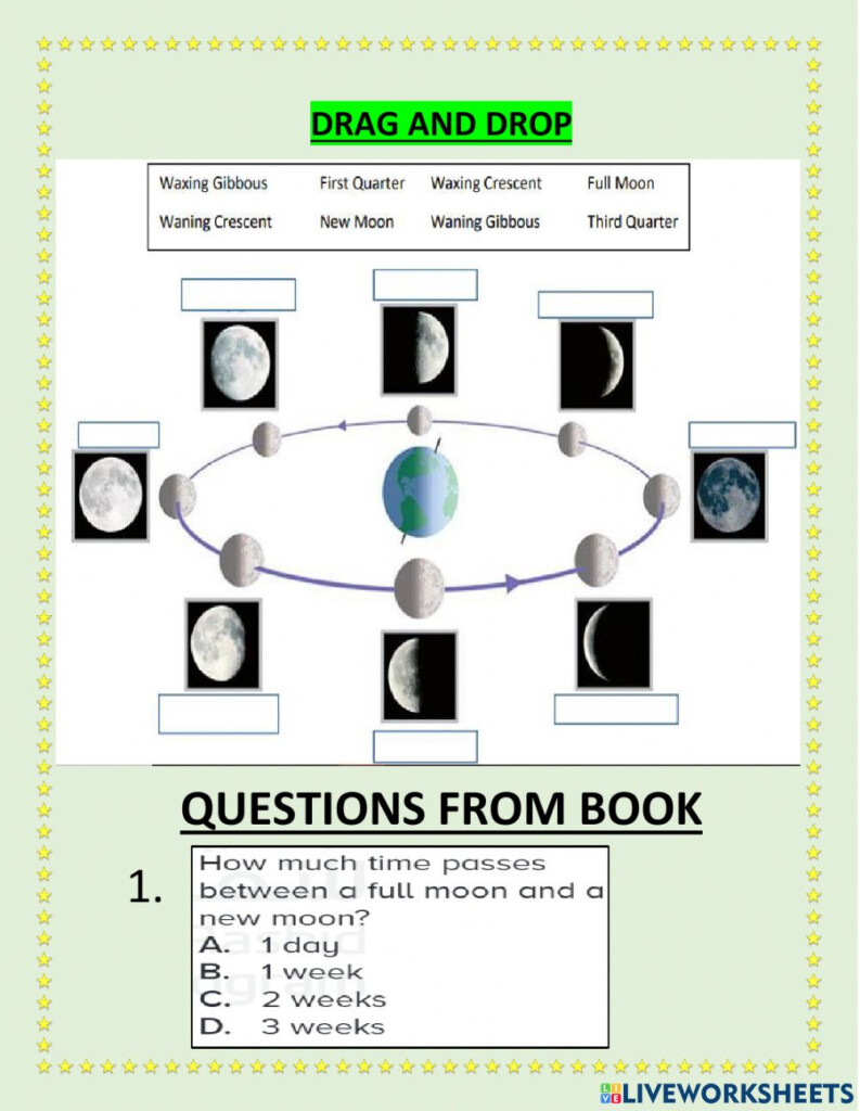 Chapter 10 Lesson 2 EARTH AND MOON PART 1 Worksheet