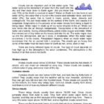 Clouds 4th 5th Grade Worksheet Clouds Reading Comprehension