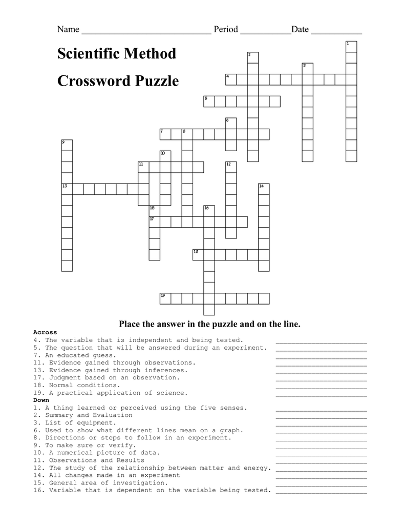 Crossword Weaver Answer Key Crossword Quiz