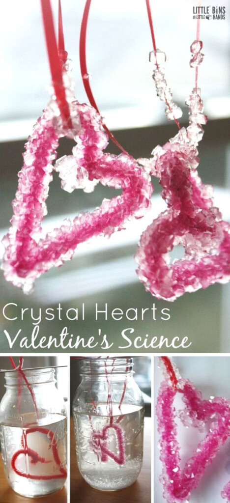 Crystal Hearts Valentines Science Experiment Valentine Science 