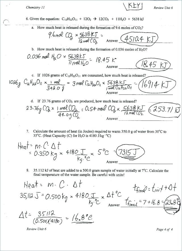 Density Calculations Worksheet Answer Key