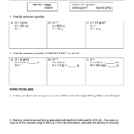 Density Calculations Worksheet Quizlet Worksheet