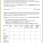 Density Worksheet Earth Science Worksheet Resume Examples