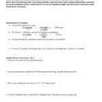 Dimensional Analysis Worksheet Answers Chemistry Inspirational Metric