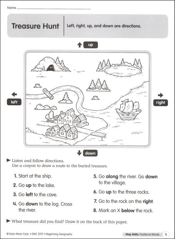 Direction Worksheets For Grade 3 Map Skills Worksheets Map Skills 