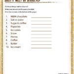 Does It Melt Or Dissolve View Free Science Worksheets For 3rd Grade