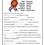 Election Worksheets For Kids Election Day Vocabulary Worksheet