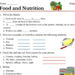 Food And Nutrition Class 4 Worksheets In 2021 Science Worksheets