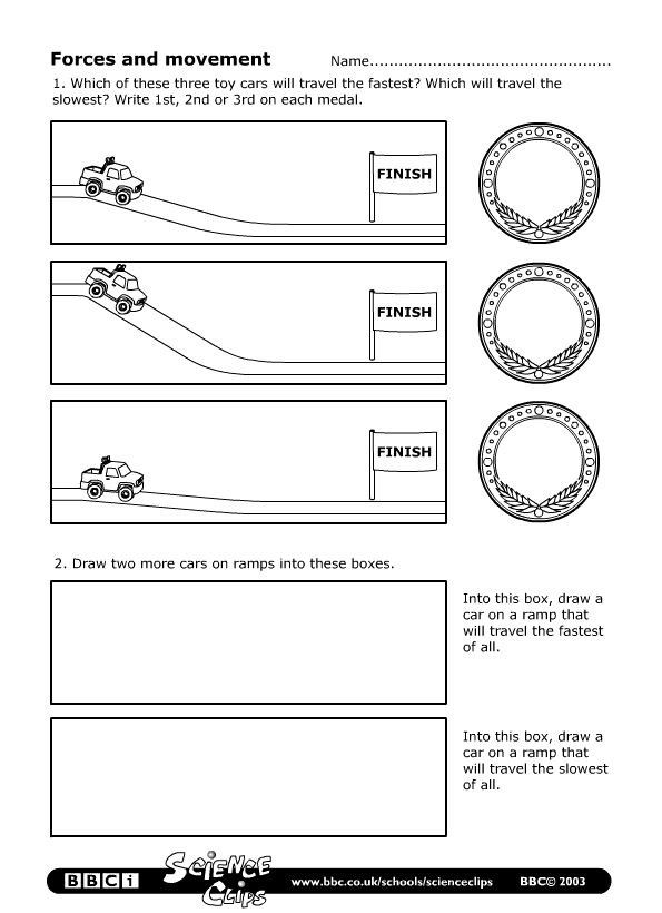 Force And Motion Printable Worksheets In 2020 Force And Motion 