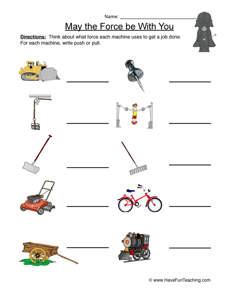 Force And Motion Worksheets Have Fun Teaching