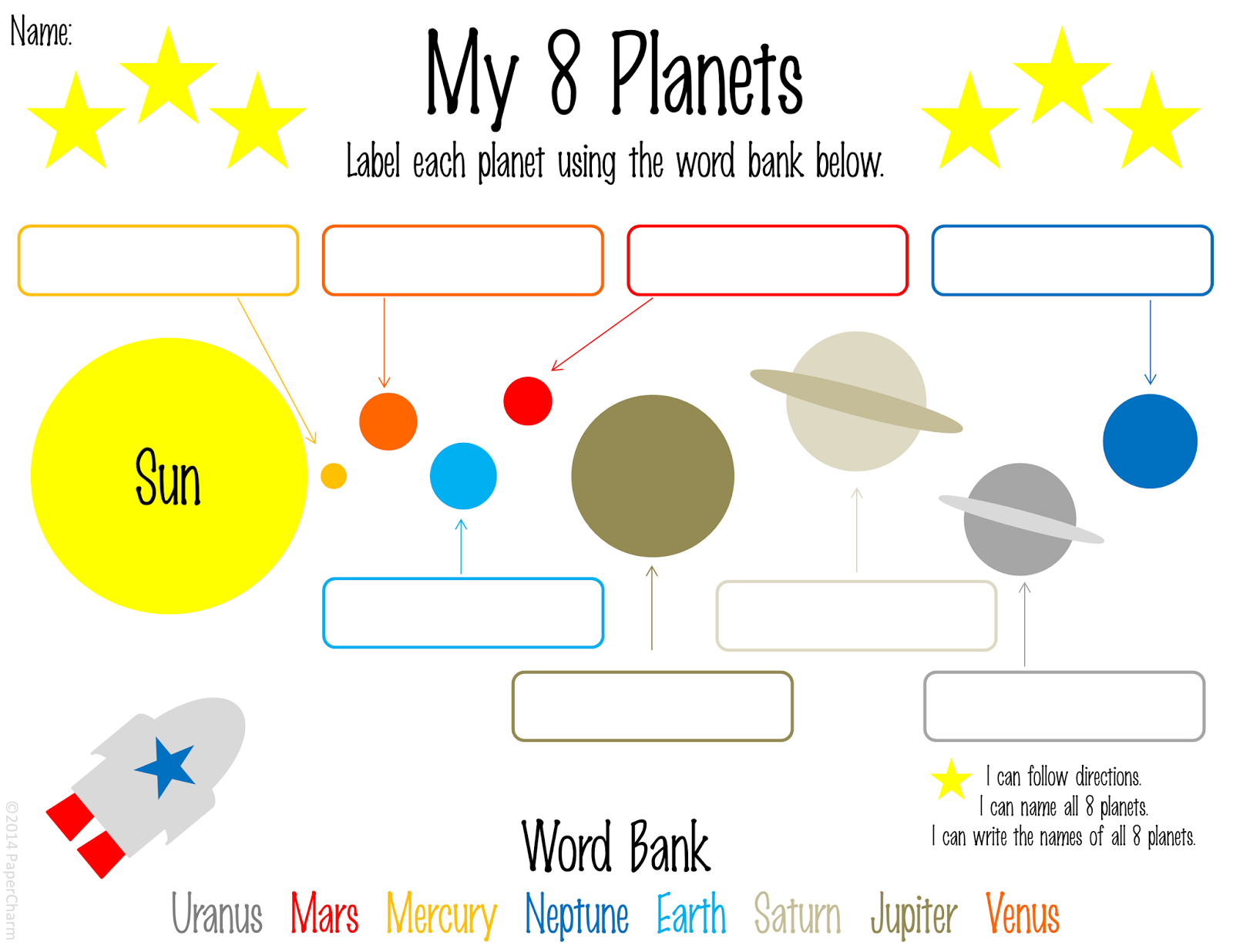 Free 1st Grade Planet Printables Solar System Worksheets Solar