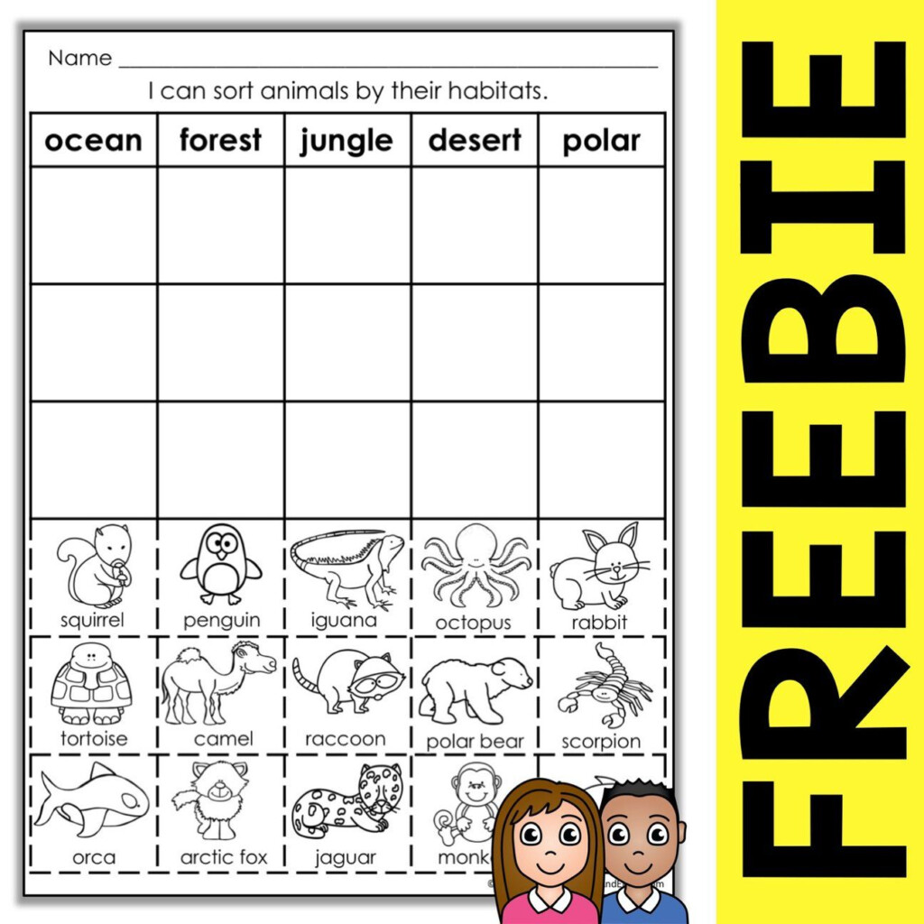 FREE Animal Habitat Sort Activity Nicole And Eliceo Animal Habitats 