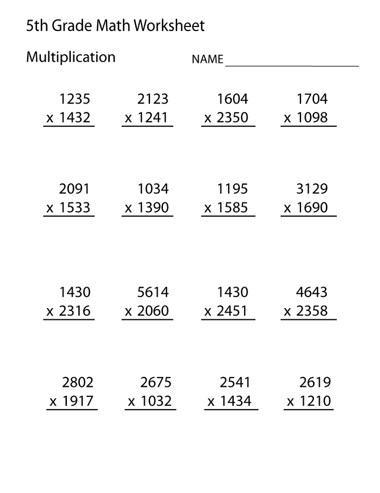 Free Grade 5 Math Worksheets Activity Shelter