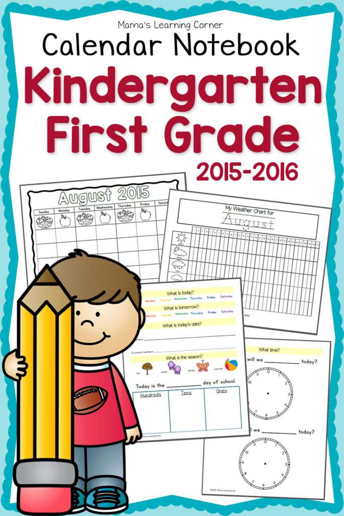 FREE Kindergarten 1st Grade Notebook Planner For 2015 16 Free 
