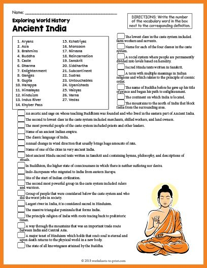 Free Printable Ancient India History Worksheet History Worksheets 