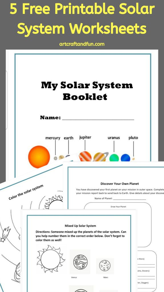 Free Printable Solar System Worksheets For Kids Ages 6 And Up Solar 