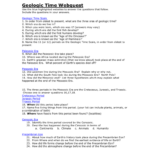 Geologic Time Webquest Worksheet Answers Worksheet List