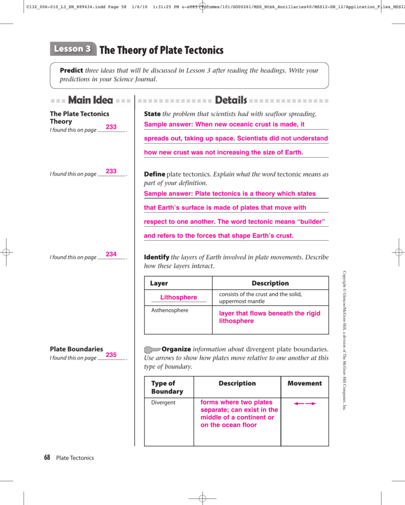 Glencoe Earth Science Standardized Test Practice Answers The Earth 