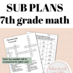 Grade Emergency Sub Emergency Sub Plans 7th Grade Math Middle