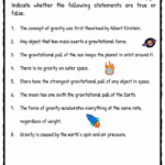 Gravity Facts Worksheets For Kids Forces Of The Universe PDF Fun
