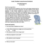 Great Big Elephants Third Grade Reading Worksheets Reading In 2020