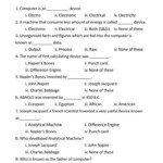 History And Generation Of Computer Online Worksheet For Grade 6 You