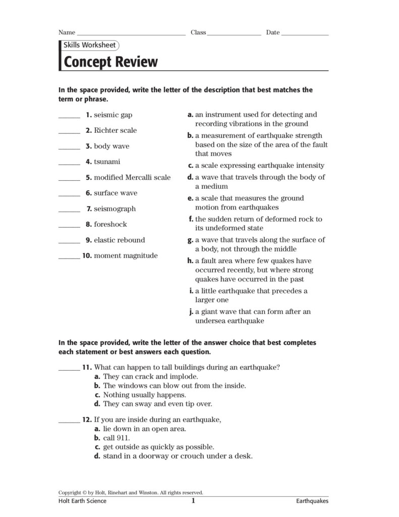 Holt Mcdougal Earth Science Chapter Tests The Earth Images Revimage Org